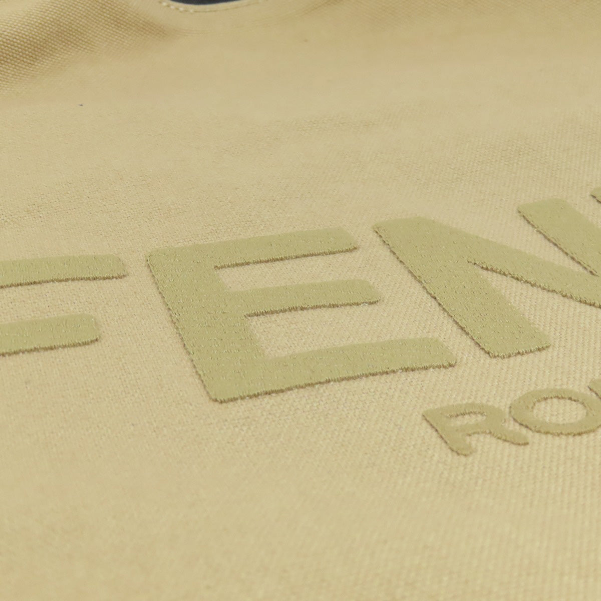 FENDI Backpack canvas beige logo Women Used Authentic