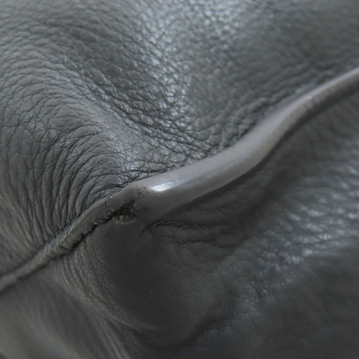 BALENCIAGA Tote Bag 432596 Calfskin gray Paper B4 Zip Around 2WAY Women Used Authentic