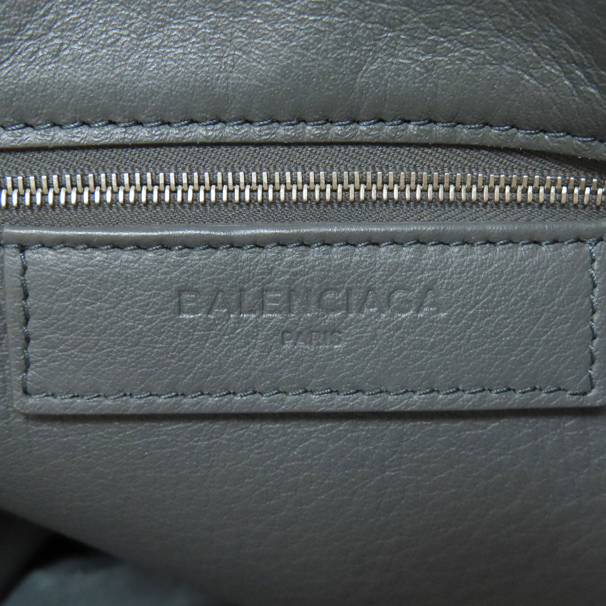 BALENCIAGA Tote Bag 432596 Calfskin gray Paper B4 Zip Around 2WAY Women Used Authentic