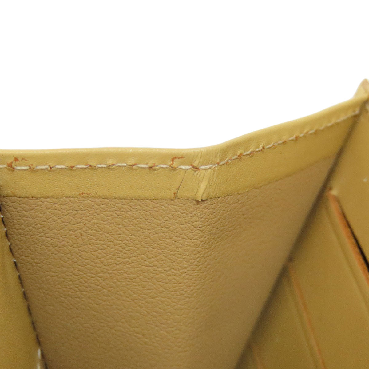 CELINE Long Wallet Purse leather beige logo Women Used Authentic
