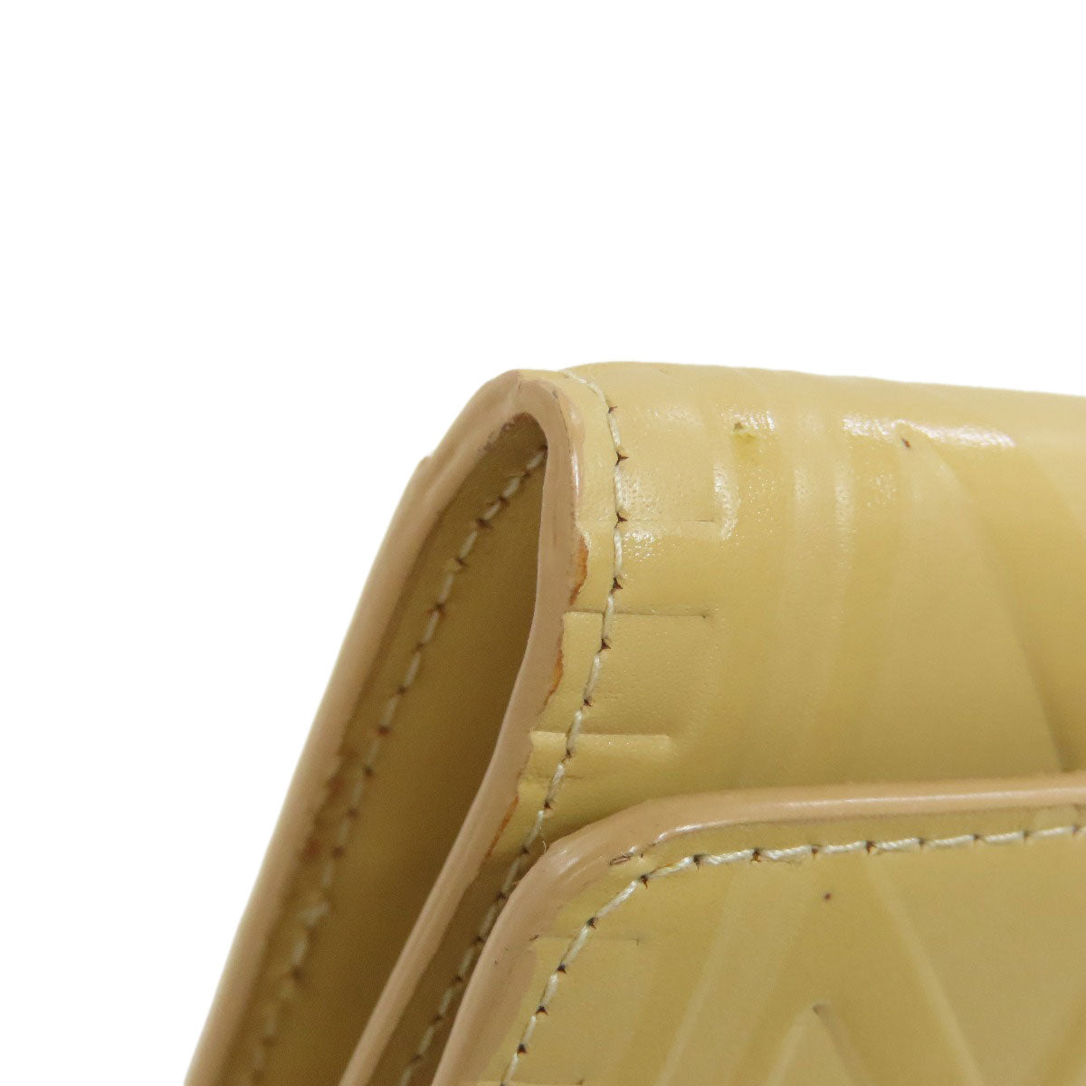 CELINE Long Wallet Purse leather beige logo Women Used Authentic