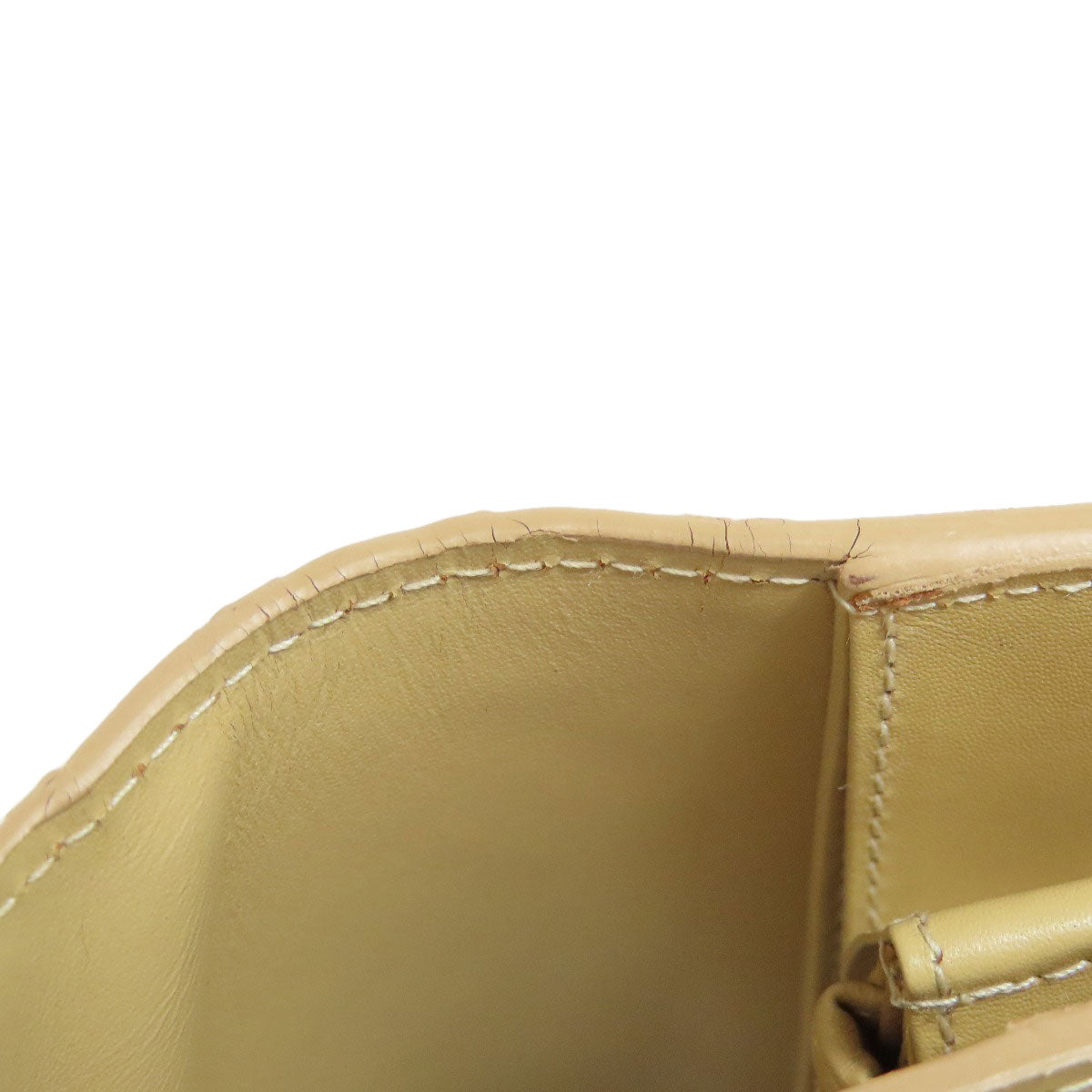 CELINE Long Wallet Purse leather beige logo Women Used Authentic