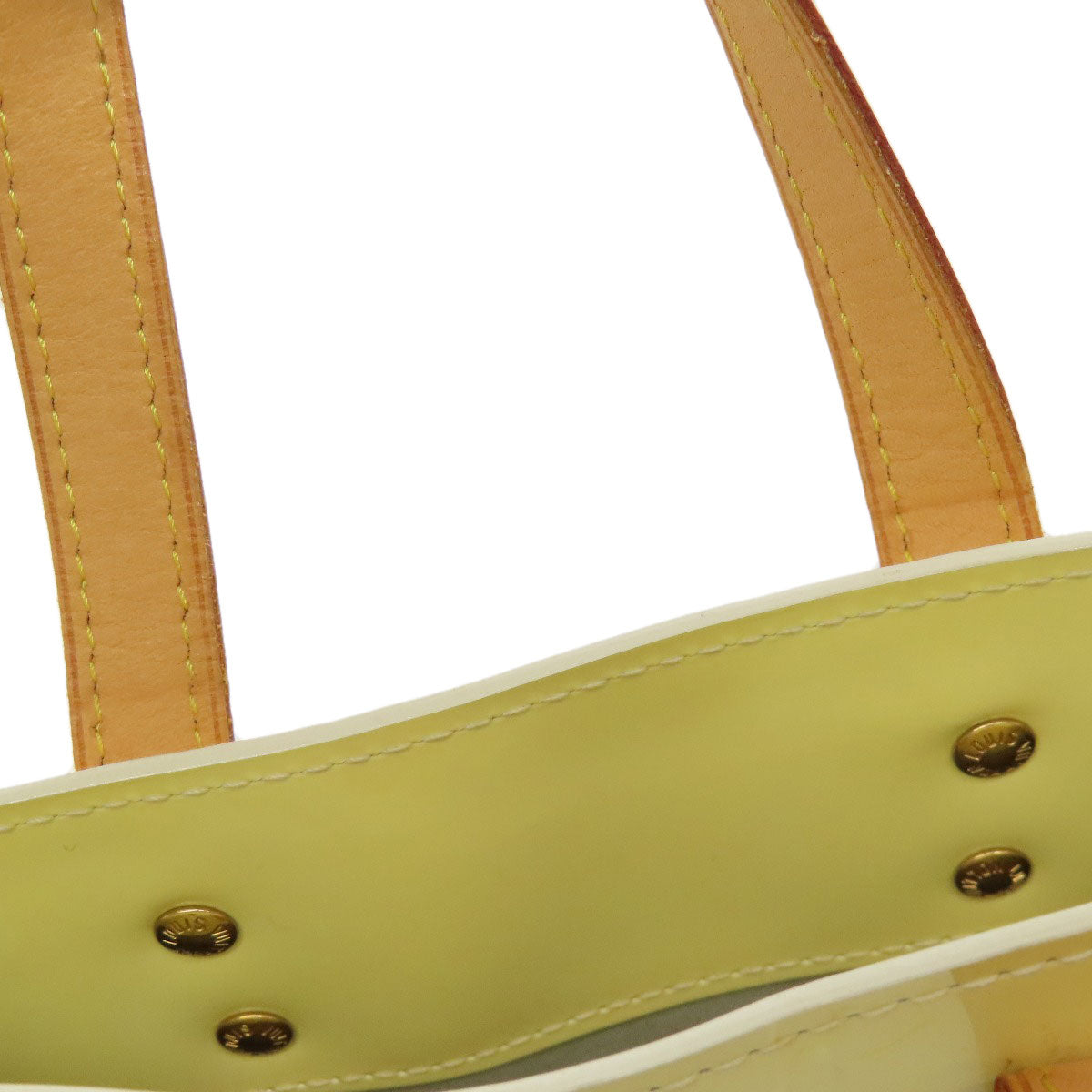 LOUIS VUITTON Handbag M91336 Vernis yellow Lead PM Women Used Authentic