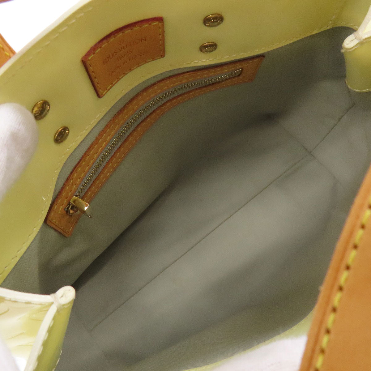 LOUIS VUITTON Handbag M91336 Vernis yellow Lead PM Women Used Authentic