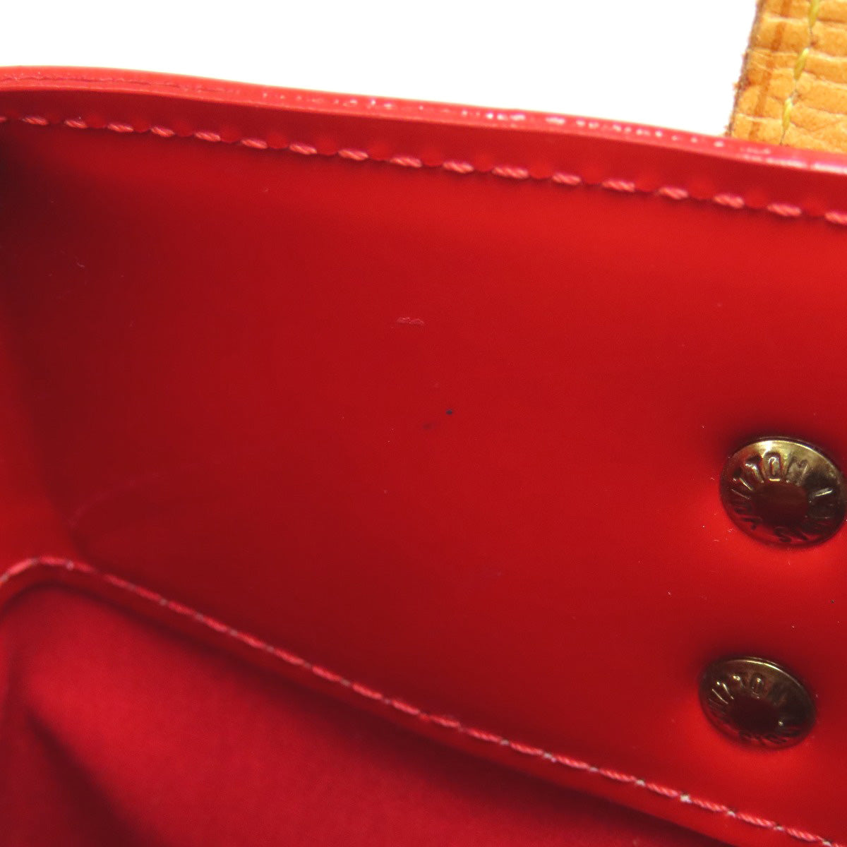 LOUIS VUITTON Handbag M91088 Vernis Red Lead PM Women Used Authentic