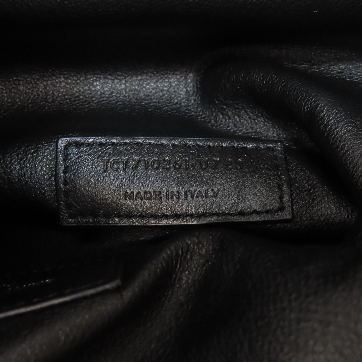 SAINT LAURENT Shoulder Bag Calfskin white logo Women Used Authentic