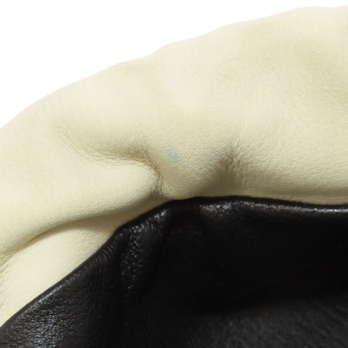 SAINT LAURENT Shoulder Bag Calfskin white logo Women Used Authentic
