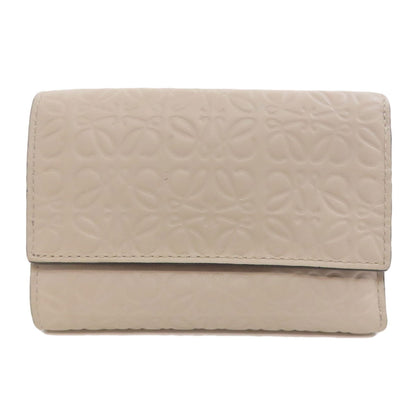 LOEWE Bifold Wallet Calfskin beige anagram