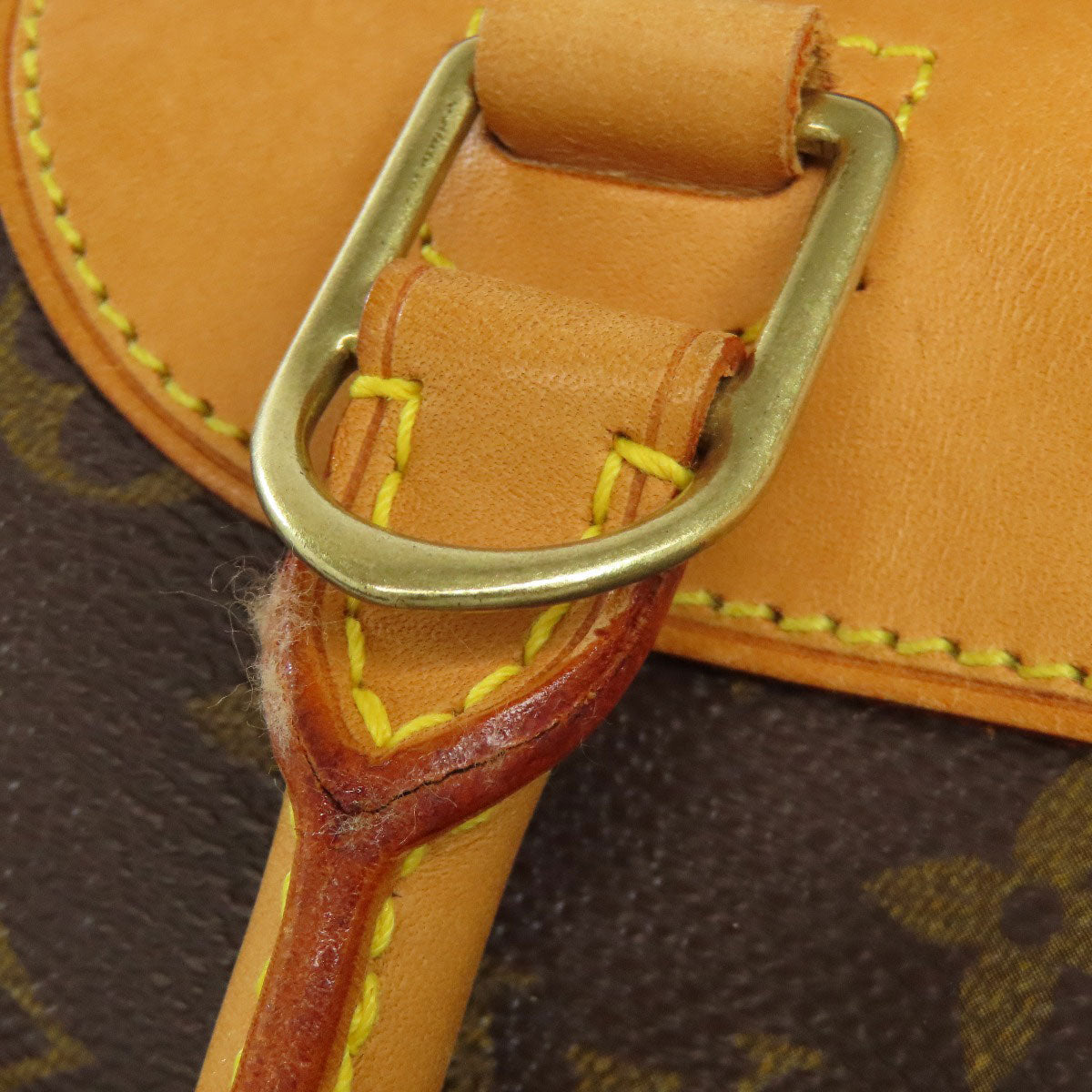 LOUIS VUITTON Handbag M47270 Monogram canvas Brown Deauville Women Used Authentic