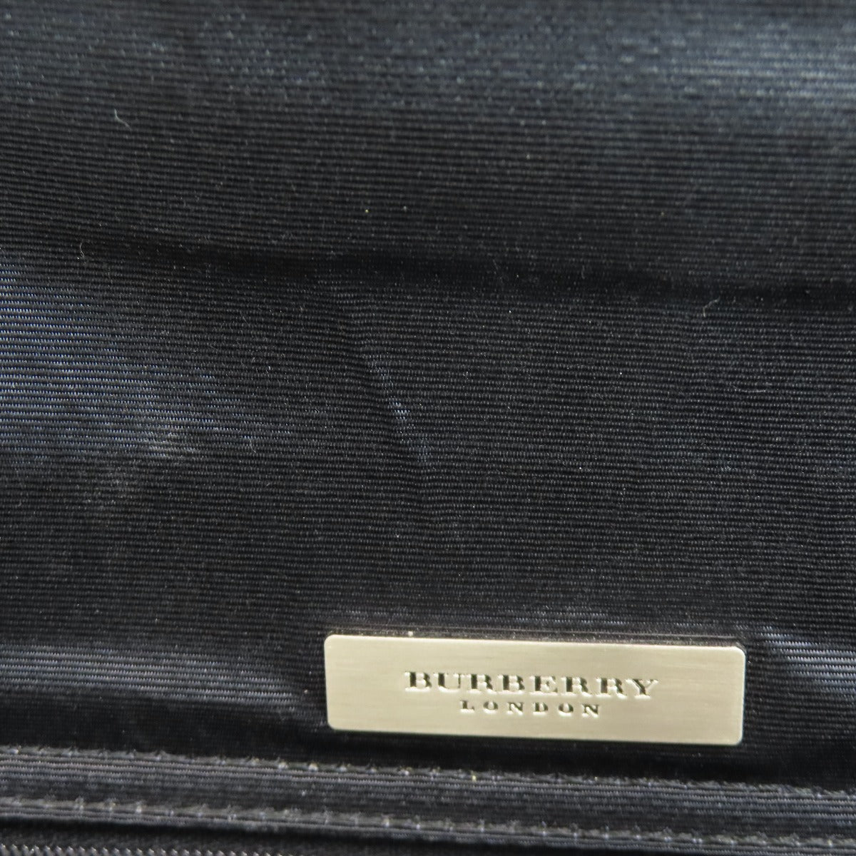 BURBERRY Tote Bag Nylon, Leather black logo Women Used Authentic