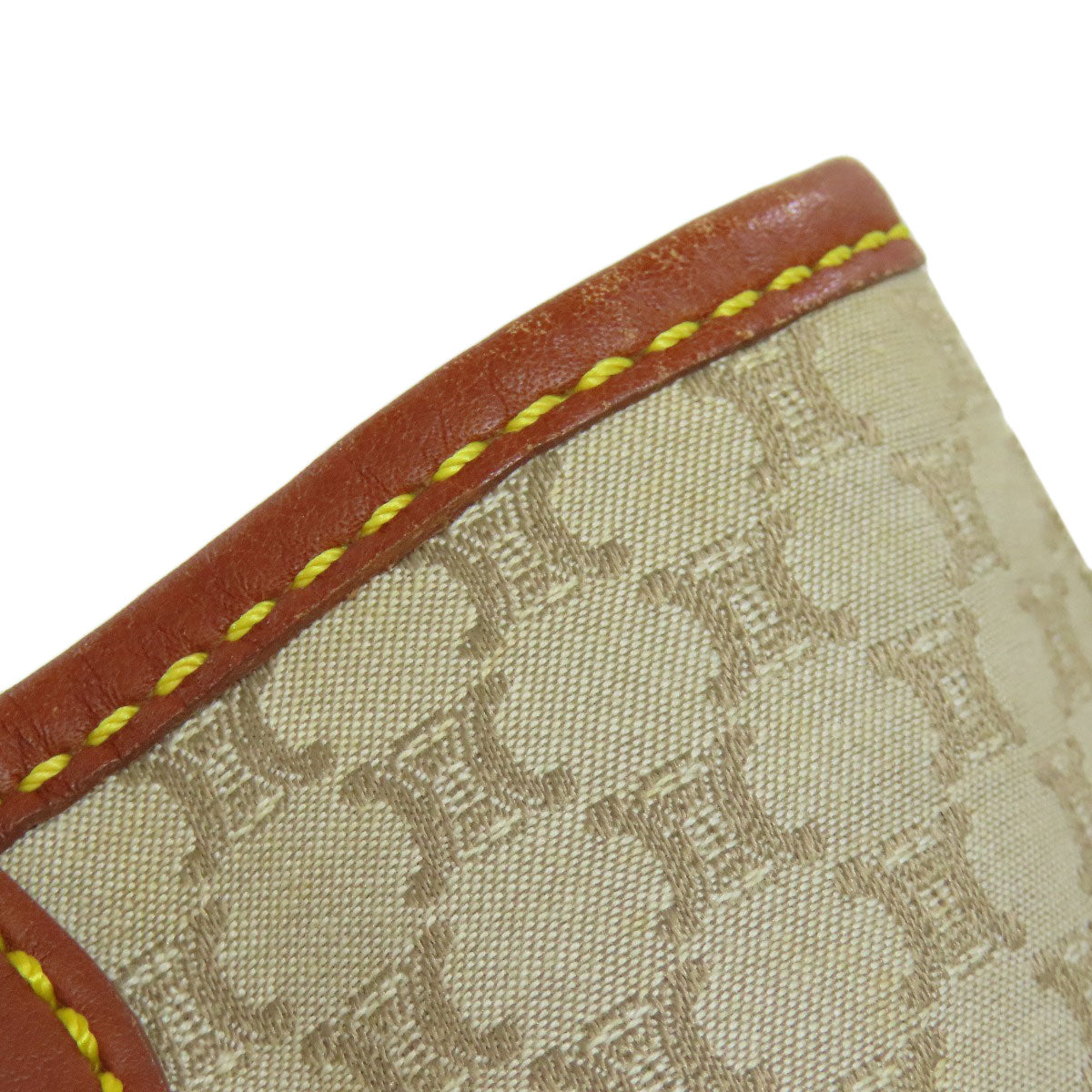 CELINE Handbag canvas Brown Macadam Pattern Women Used Authentic