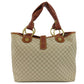 CELINE Handbag canvas Brown Macadam Pattern Women Used Authentic