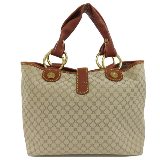 CELINE Handbag canvas Brown Macadam Pattern Women Used Authentic