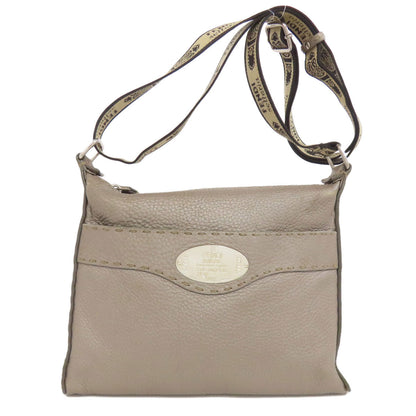 FENDI Shoulder Bag Calfskin gray Celeria Women Used Authentic