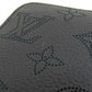 LOUIS VUITTON Long Wallet Purse M61867 Mahina leather black Zippy wallet Women Used Authentic