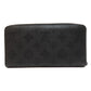 LOUIS VUITTON Long Wallet Purse M61867 Mahina leather black Zippy wallet Women Used Authentic