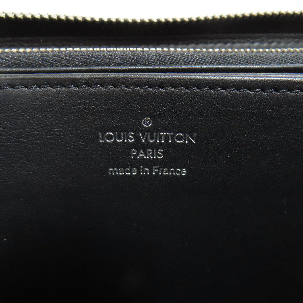 LOUIS VUITTON Long Wallet Purse M61867 Mahina leather black Zippy wallet Women Used Authentic