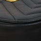 GUCCI Hip bag 476484 Calfskin black GG Marmont Women Used Authentic