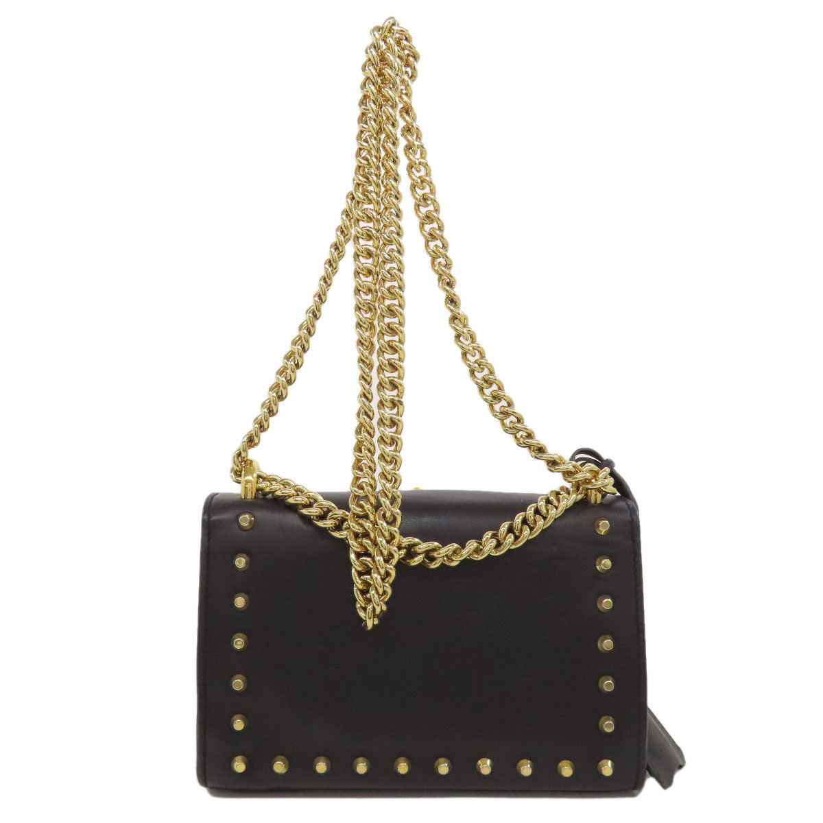 GUCCI Shoulder Bag 432182 Calfskin black Padlock ChainShoulder Women Used Authentic