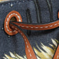LOEWE Shoulder Bag Canvas, Raffia black Mermaid motif Women Used Authentic