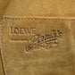 LOEWE Shoulder Bag Canvas, Raffia black Mermaid motif Women Used Authentic