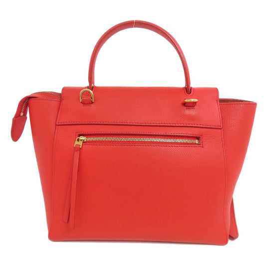 CELINE Handbag Calfskin Red Belt bag 2WAY Women Used Authentic