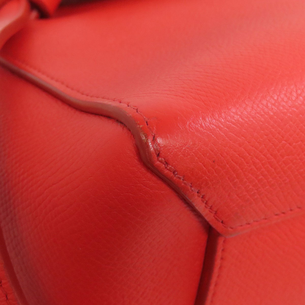 CELINE Handbag Calfskin Red Belt bag 2WAY Women Used Authentic