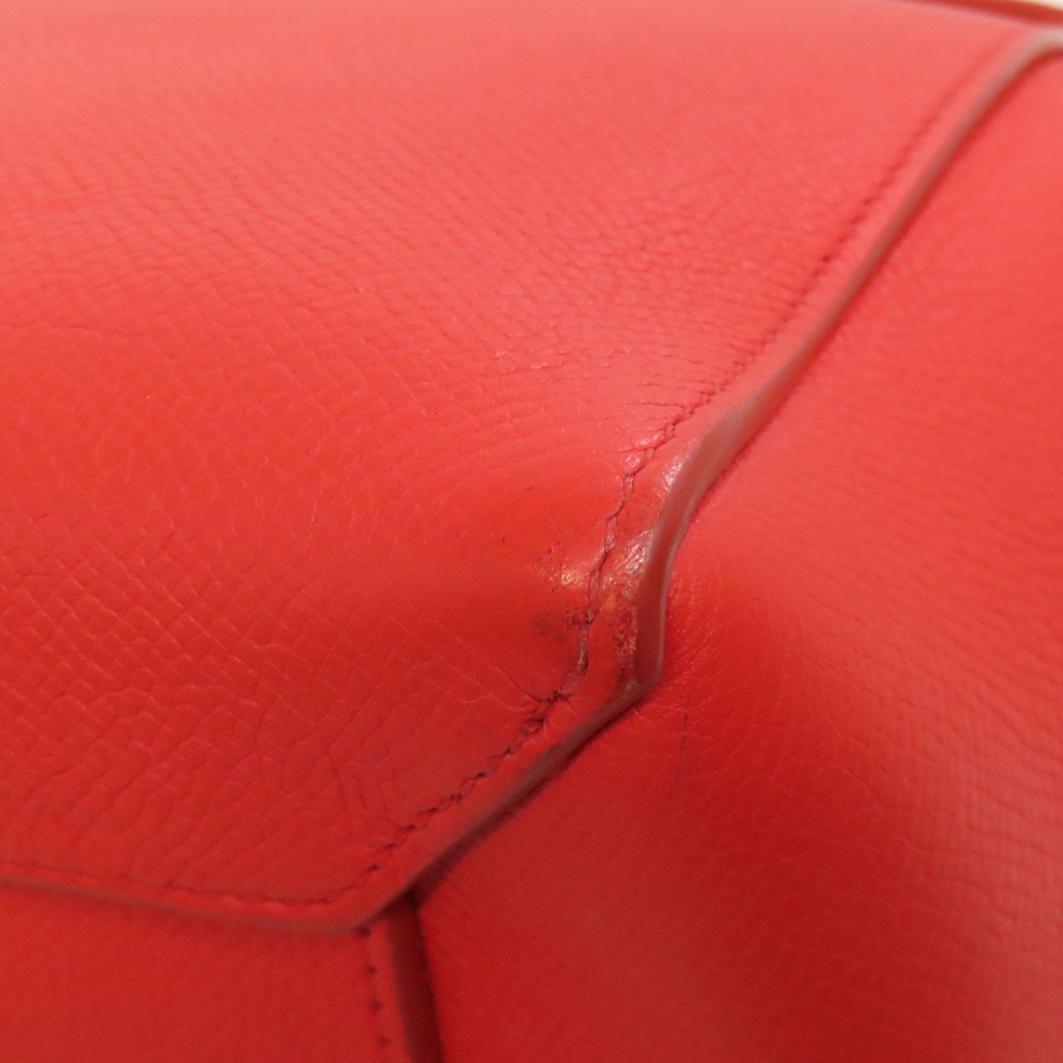CELINE Handbag Calfskin Red Belt bag 2WAY Women Used Authentic