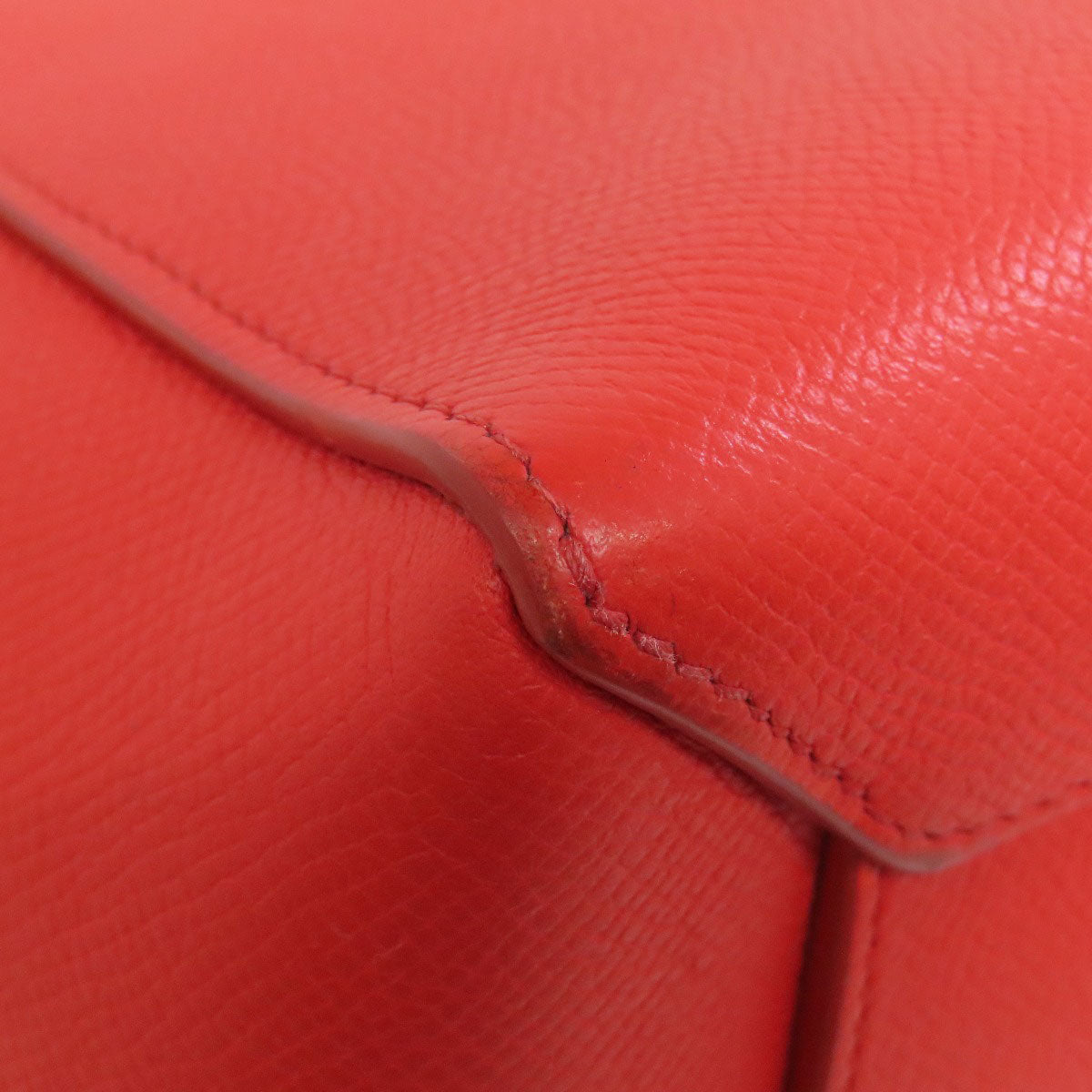 CELINE Handbag Calfskin Red Belt bag 2WAY Women Used Authentic