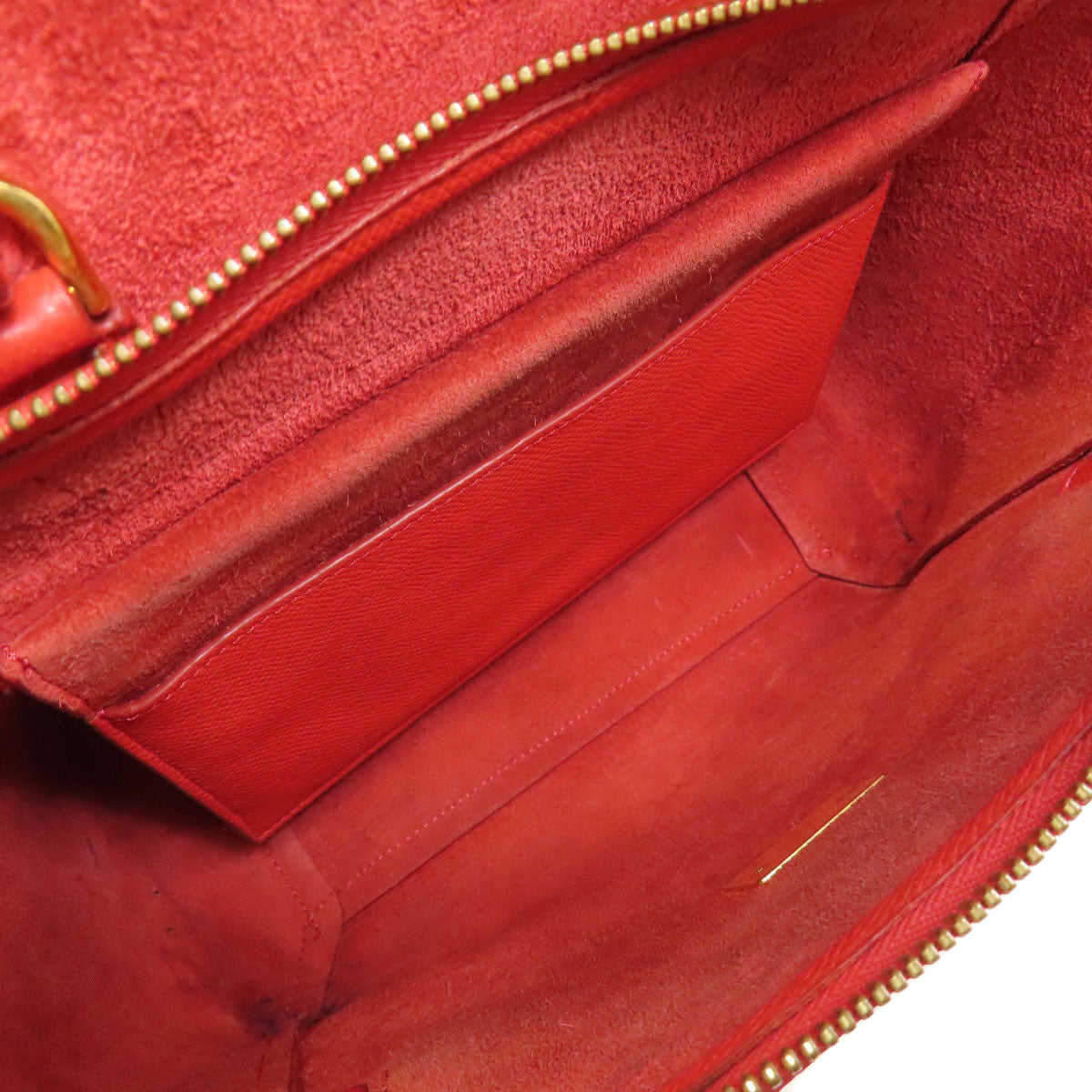 CELINE Handbag Calfskin Red Belt bag 2WAY Women Used Authentic