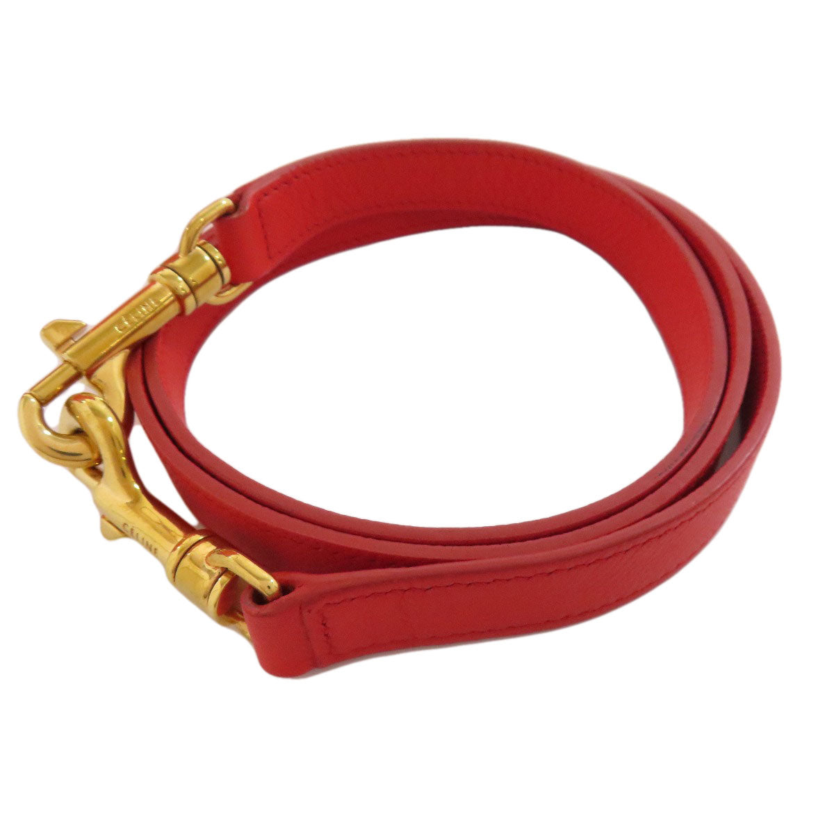 CELINE Handbag Calfskin Red Belt bag 2WAY Women Used Authentic