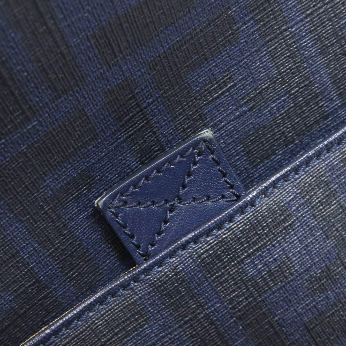 FENDI Shoulder Bag PVC Navy Zucca Pattern