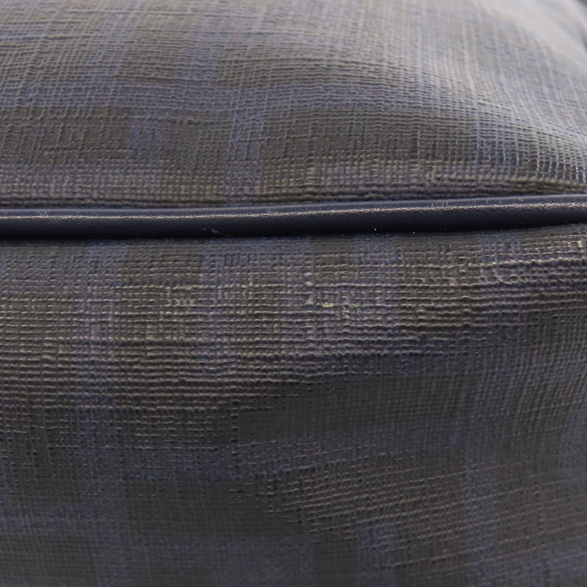 FENDI Shoulder Bag PVC Navy Zucca Pattern