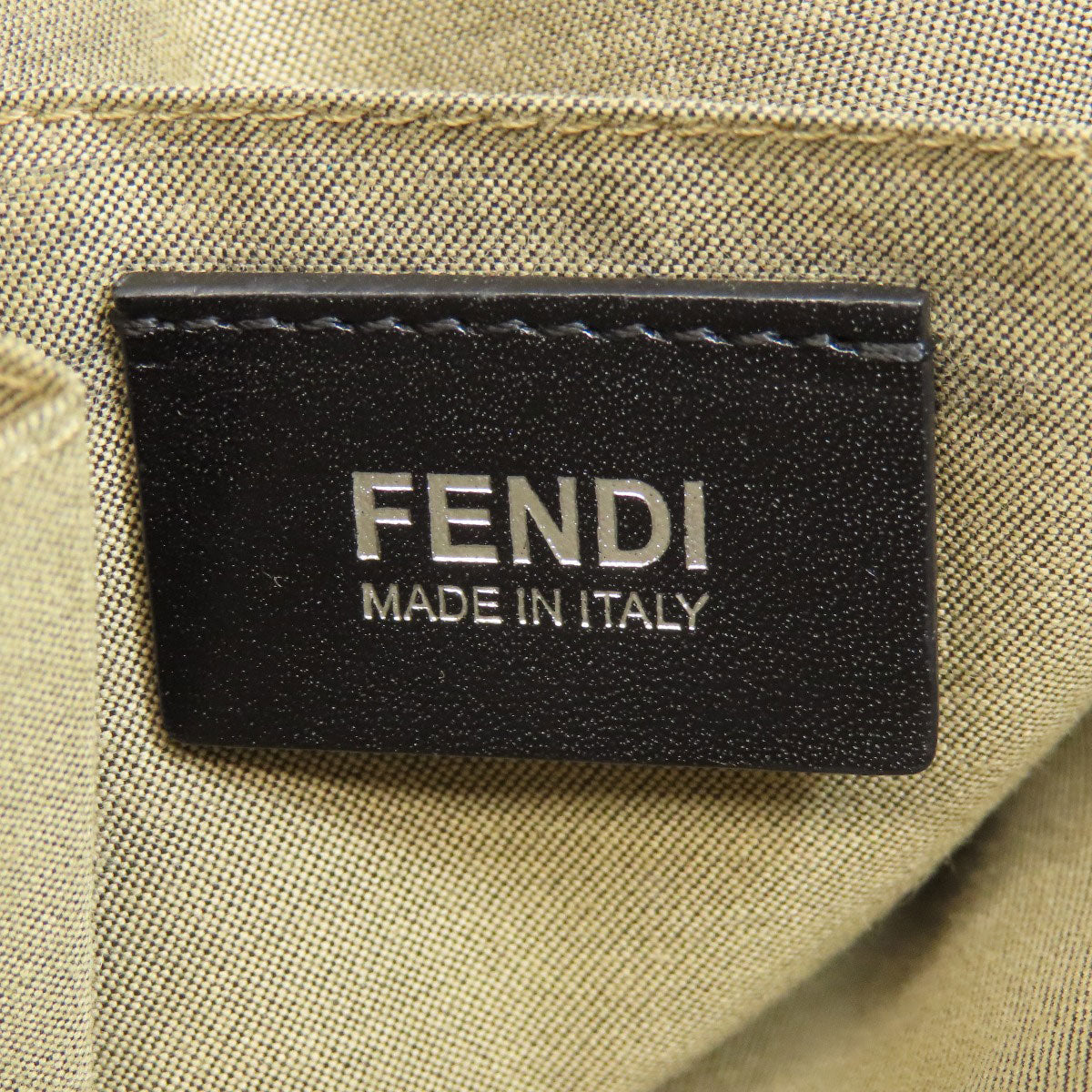 FENDI Shoulder Bag PVC Navy Zucca Pattern