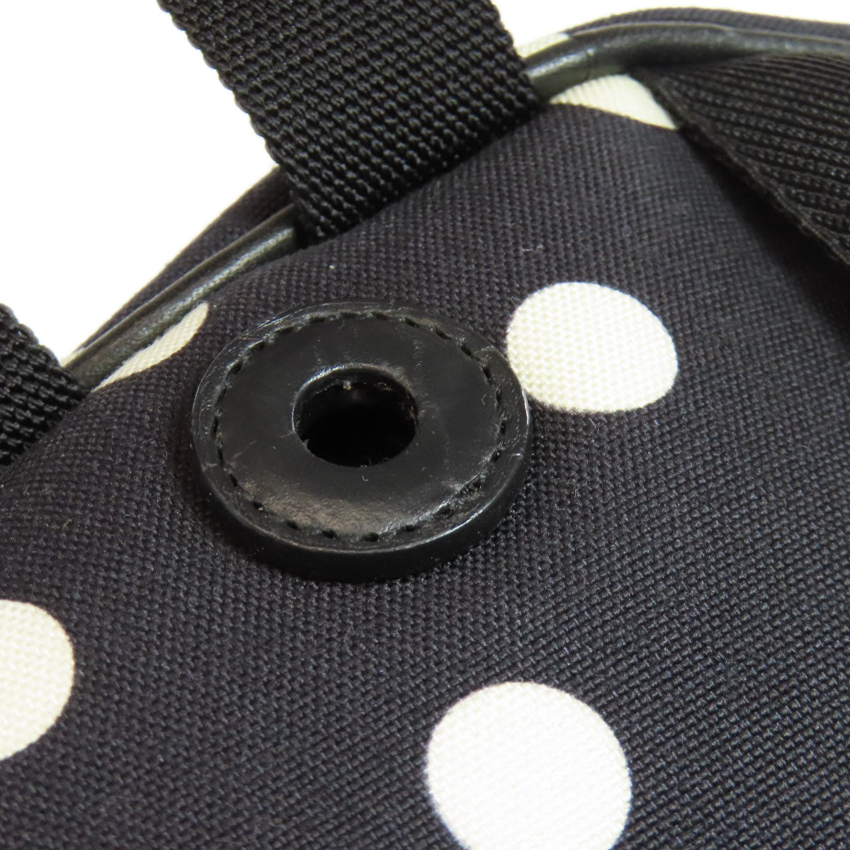 SAINT LAURENT Backpack canvas black Dot Pattern Women Used Authentic