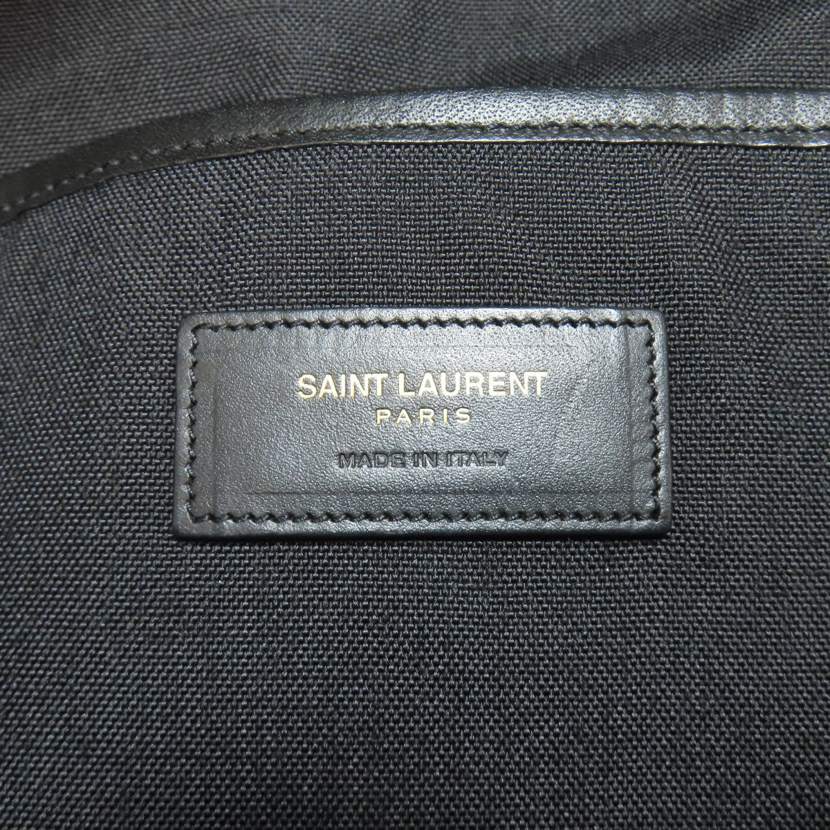 SAINT LAURENT Backpack canvas black Dot Pattern Women Used Authentic