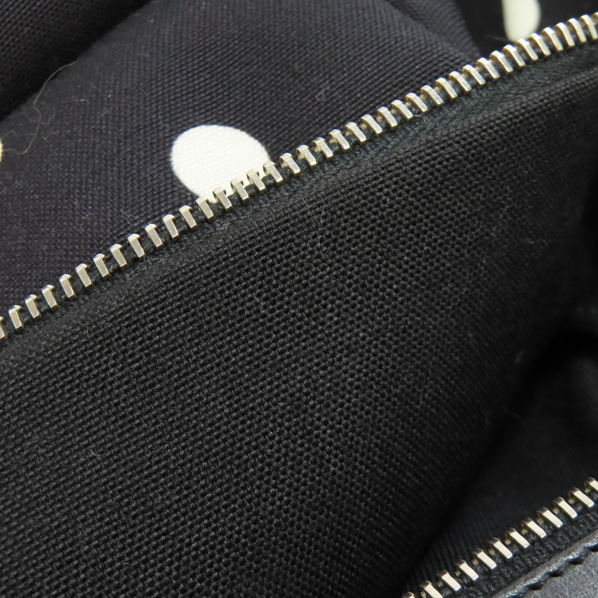 SAINT LAURENT Backpack canvas black Dot Pattern Women Used Authentic