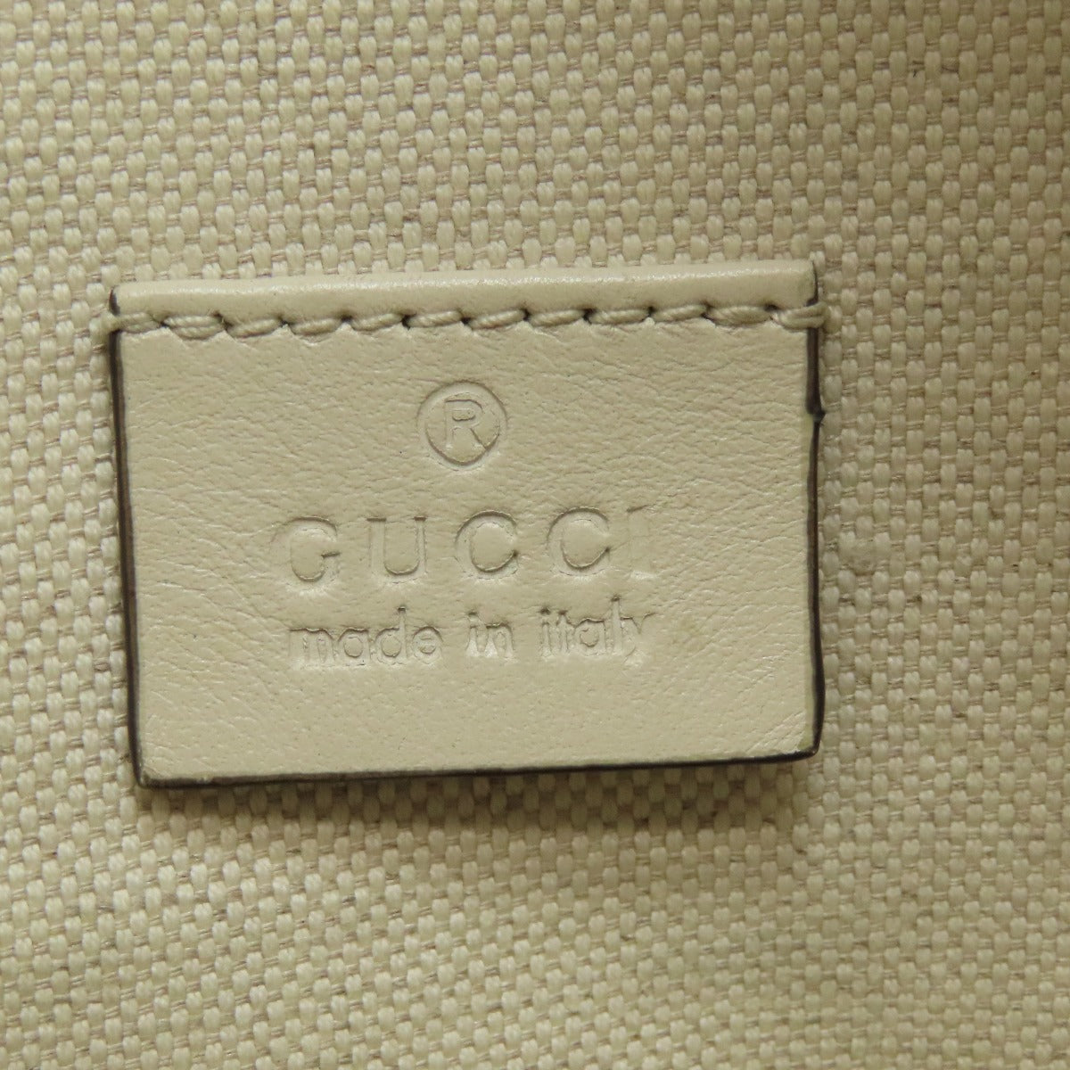 GUCCI Sling bag 645093 Calfskin white GG emboss Women Used Authentic