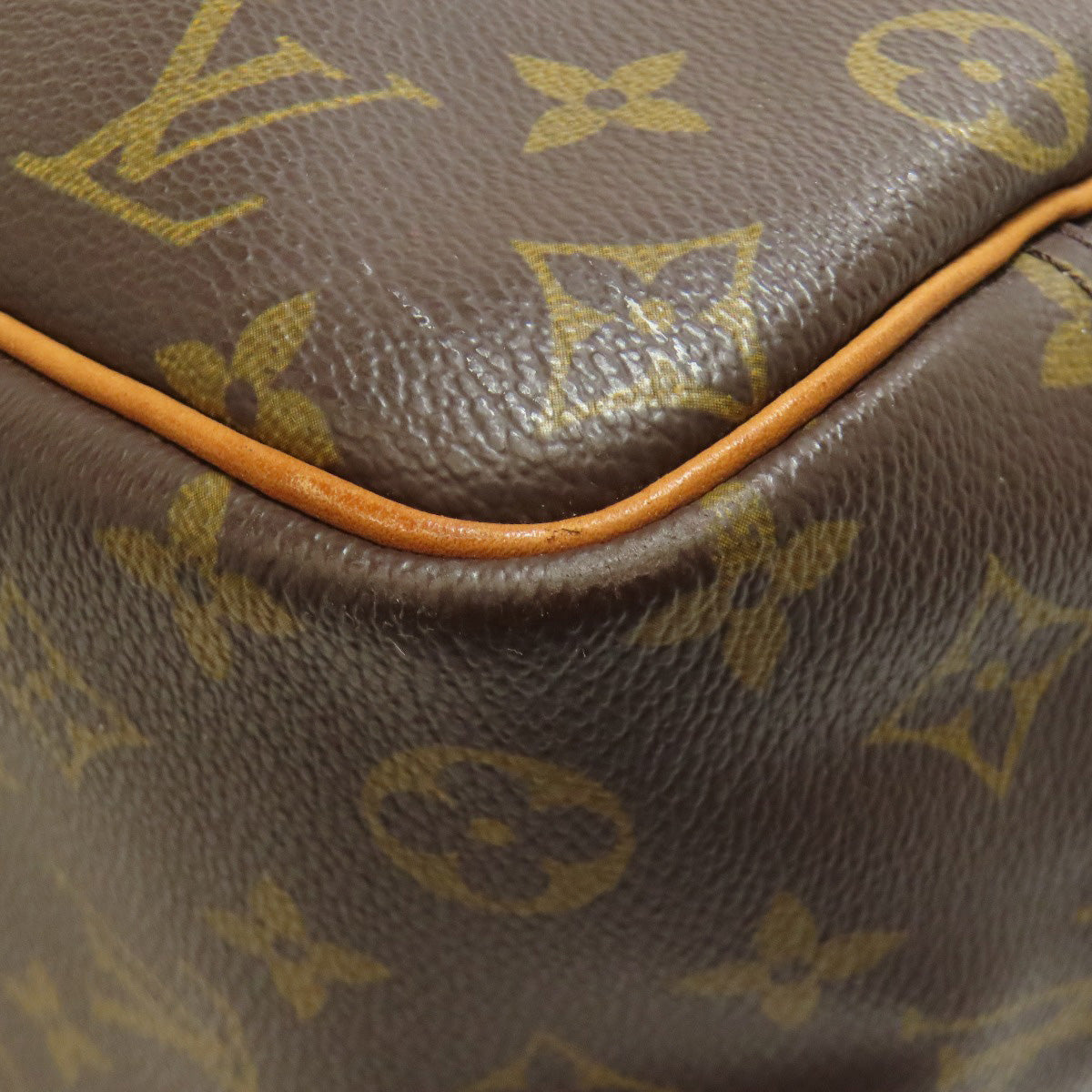 LOUIS VUITTON Handbag M47270 Monogram canvas Brown Deauville Women Used Authentic