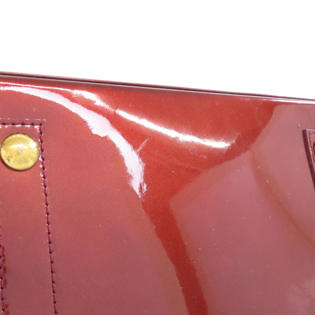 LOUIS VUITTON Handbag M91691 Vernis Red Alma PM Women Used Authentic