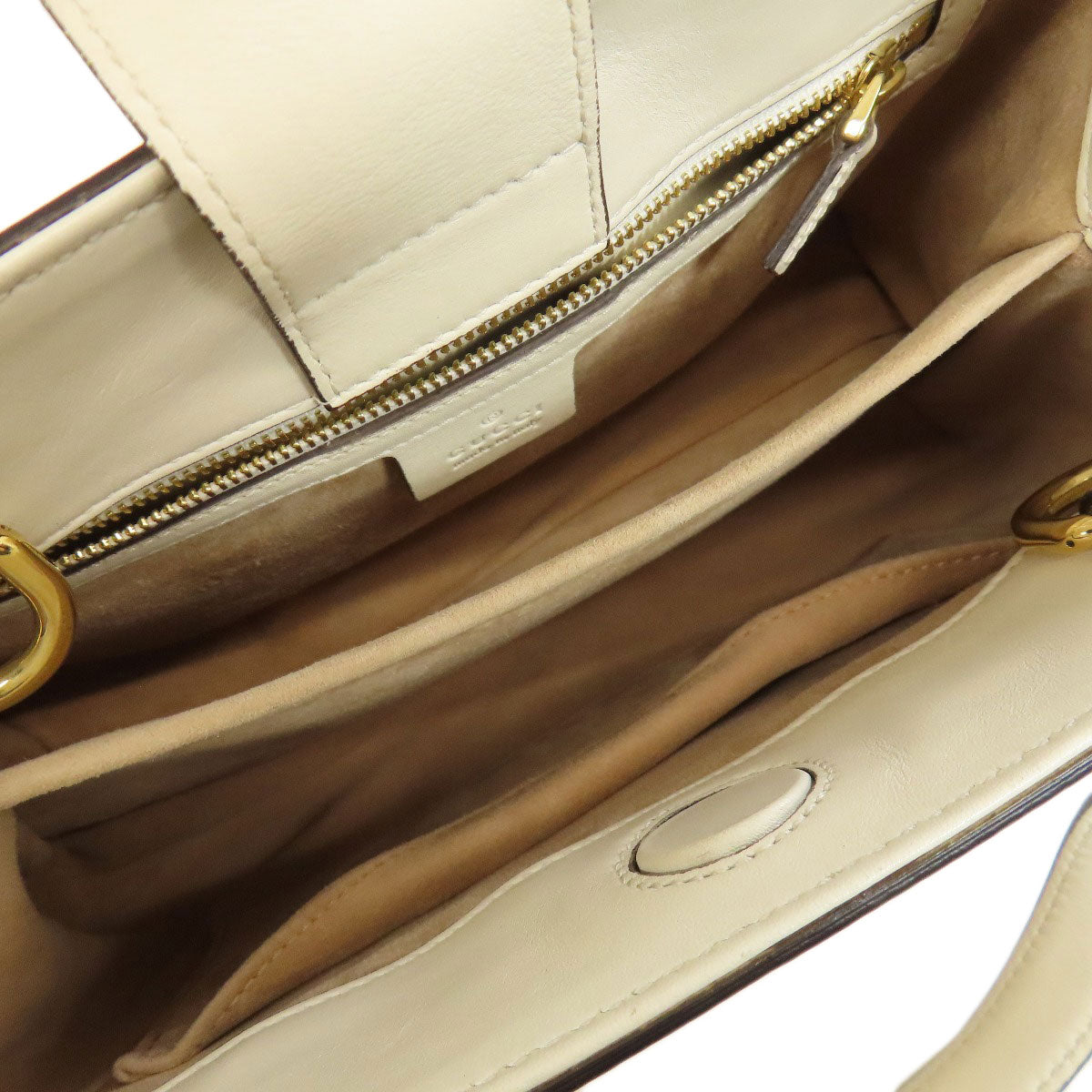 GUCCI Handbag 460881 Calfskin white Sylvie 2WAY Women Used Authentic