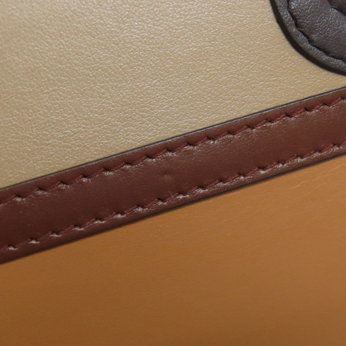 BURBERRY Handbag leather Brown logo Women Used Authentic