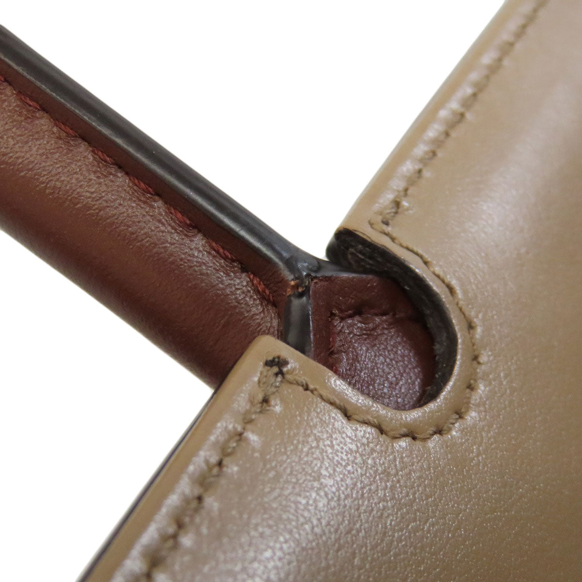 BURBERRY Handbag leather Brown logo Women Used Authentic