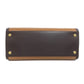 BURBERRY Handbag leather Brown logo Women Used Authentic