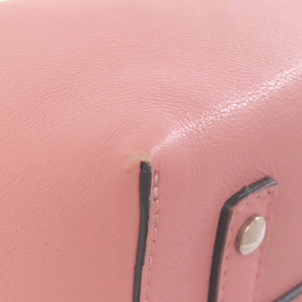 BURBERRY Handbag leather pink 2WAY Women Used Authentic