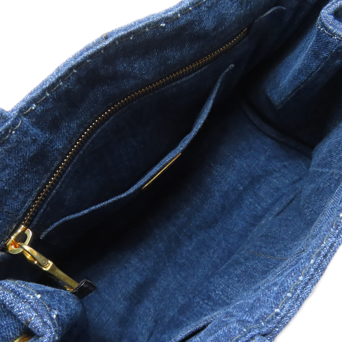 PRADA Handbag BN2439 denim blue Canapa mini Women Used Authentic