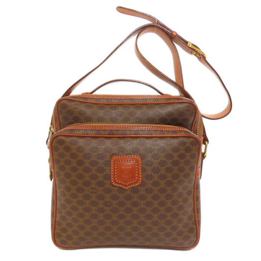 CELINE Shoulder Bag PVC Brown Macadam 2WAY Women Used Authentic