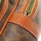 CELINE Shoulder Bag PVC Brown Macadam 2WAY Women Used Authentic