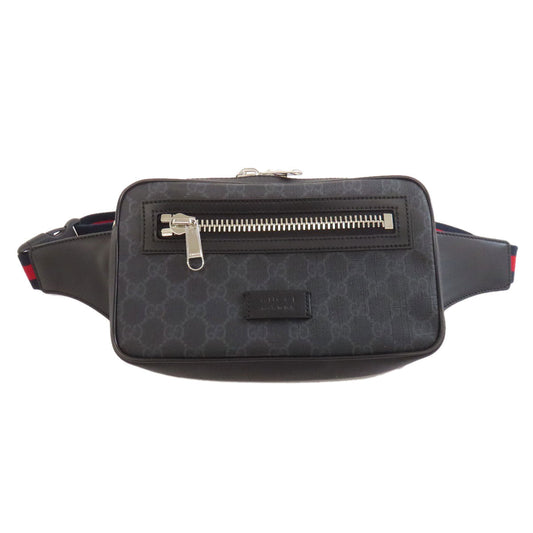 GUCCI Sling bag 474293 PVC black GG Supreme Women Used Authentic