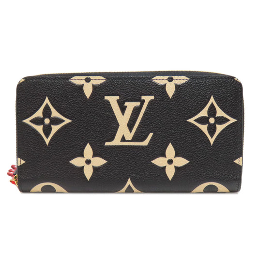 LOUIS VUITTON Long Wallet Purse M69698 Ann Platt black LV Crafty Zippy Wallet Women Used Authentic